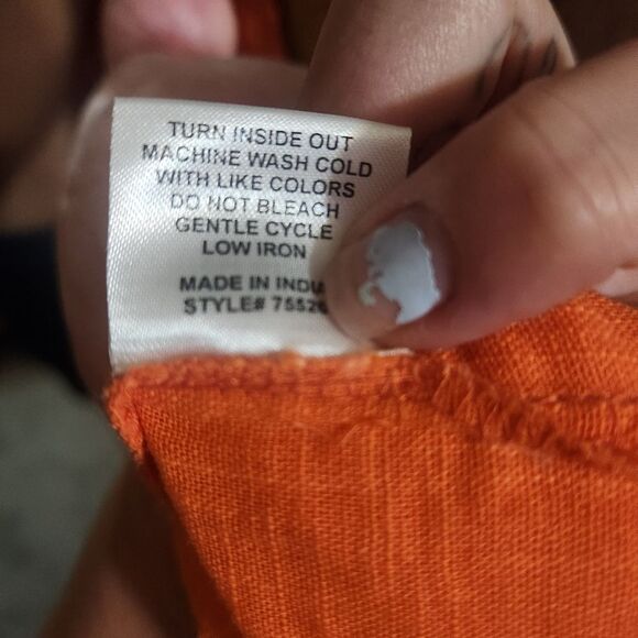 Uncle Frank floral embroidered orange shift dress Large NWT - Picture 5 of 5